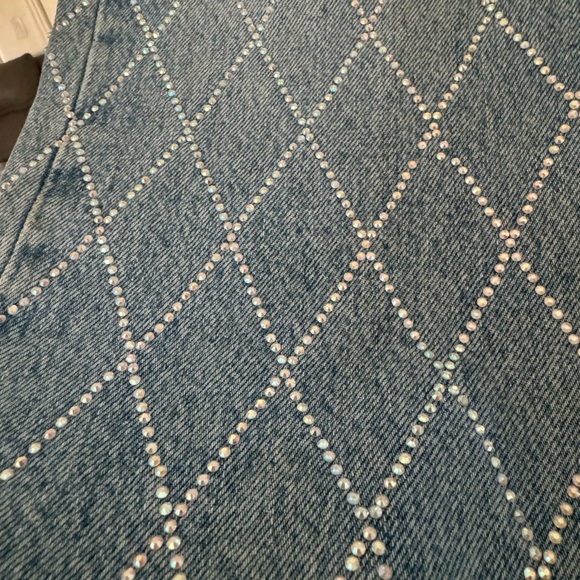 Zara Rhinestone High Rise Jeans - Picture 8 of 9
